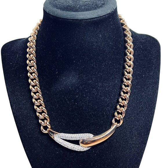 Swarovski Every Rose Gold Tone Plated Choker Necklace With Clear Crystals (6008) - Picture 8 of 11